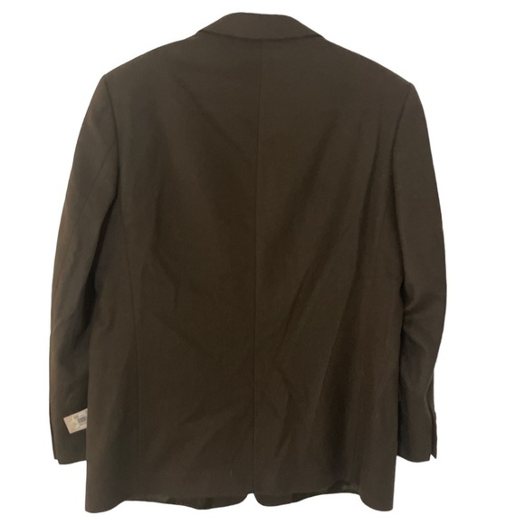 Deadstock Vintage New Giorgio Sappini Wool Cashmere Dark Green Sports Coat 44R - Picture 5 of 6